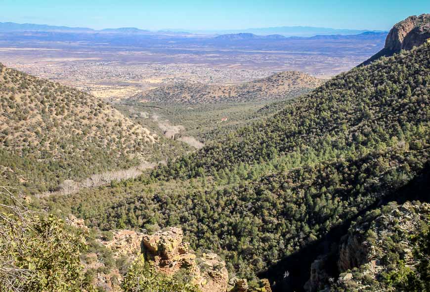 Hilly landscape near Ramsey Canyon Reserve