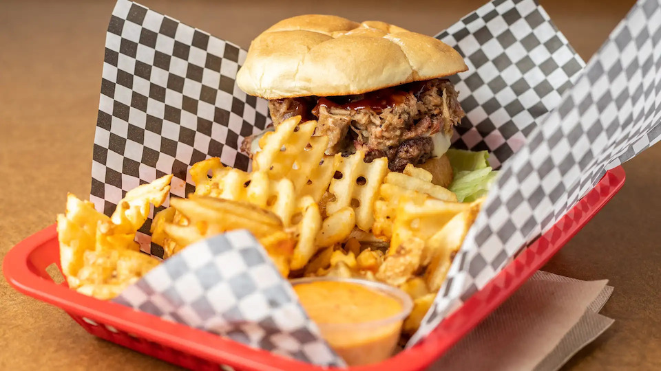 burger and fries