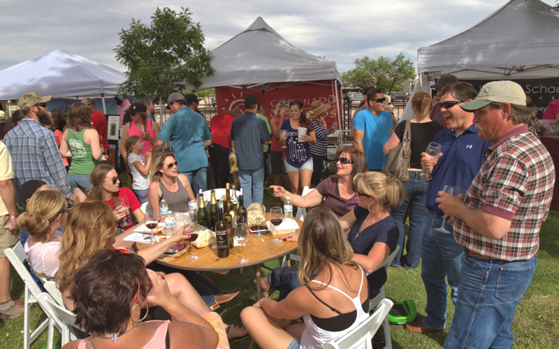 group of people enjoying wine outdoors